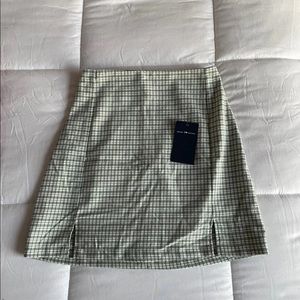 brandy melville green plaid skirt